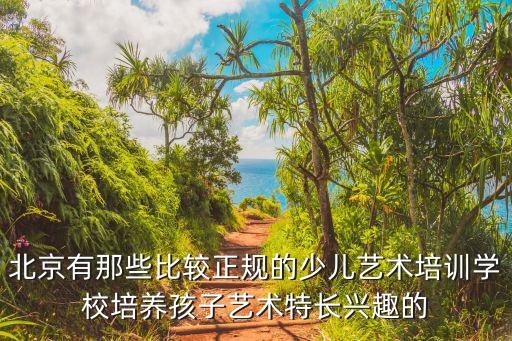 北京有那些比较正规的少儿艺术培训学校培养孩子艺术特长兴趣的