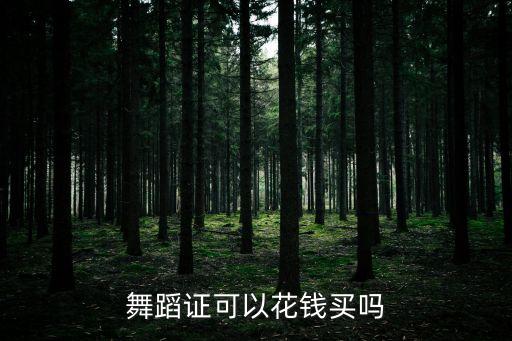 舞蹈证可以花钱买吗