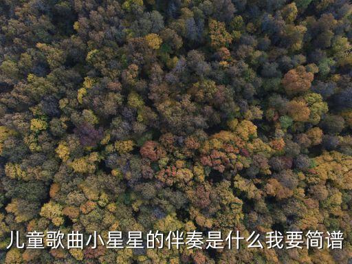 儿童歌曲小星星的伴奏是什么我要简谱