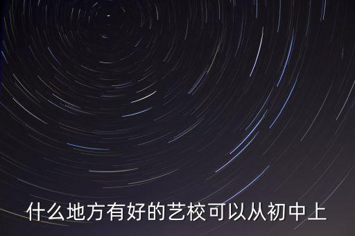 什么地方有好的艺校可以从初中上