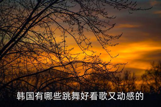 韩国有哪些跳舞好看歌又动感的