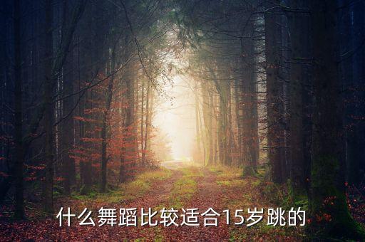 什么舞蹈比较适合15岁跳的