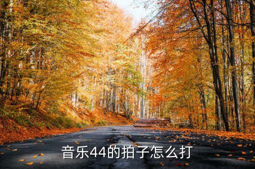 音乐44的拍子怎么打