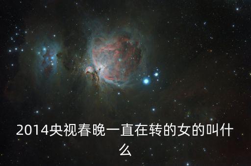 2014央视春晚一直在转的女的叫什么
