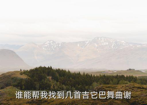 谁能帮我找到几首吉它巴舞曲谢