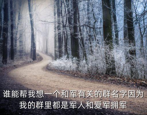 谁能帮我想一个和军有关的群名字因为我的群里都是军人和爱军拥军