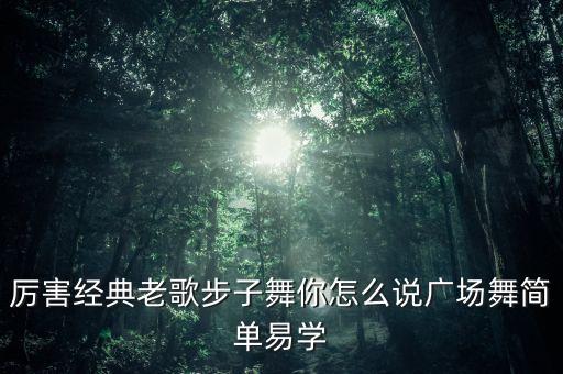 厉害经典老歌步子舞你怎么说广场舞简单易学