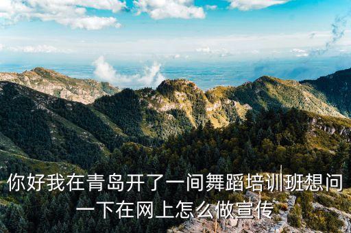 你好我在青岛开了一间舞蹈培训班想问一下在网上怎么做宣传