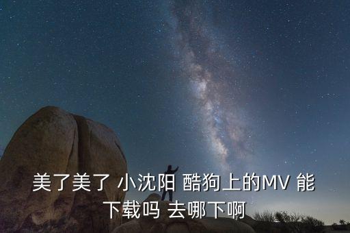美了美了 小沈阳 酷狗上的MV 能下载吗 去哪下啊