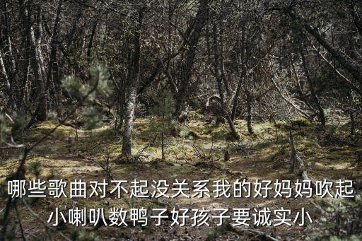 哪些歌曲对不起没关系我的好妈妈吹起小喇叭数鸭子好孩子要诚实小