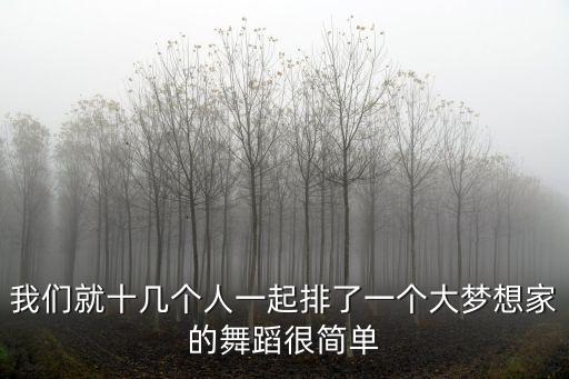 我们就十几个人一起排了一个大梦想家的舞蹈很简单