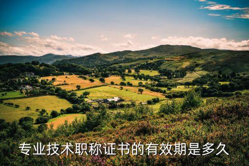 专业技术职称证书的有效期是多久
