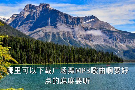 哪里可以下载广场舞MP3歌曲啊要好点的麻麻要听