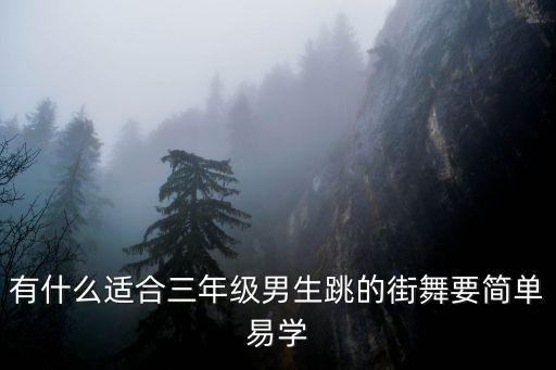 有什么适合三年级男生跳的街舞要简单易学