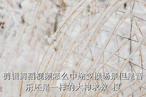 舞蹈视频换背景而保留人物，做劲舞视频怎么才能把背景给换掉是用什么软件谢谢各位老师指教  搜