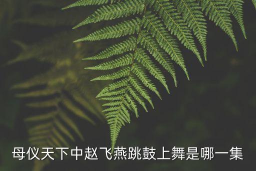 母仪天下中赵飞燕跳鼓上舞是哪一集